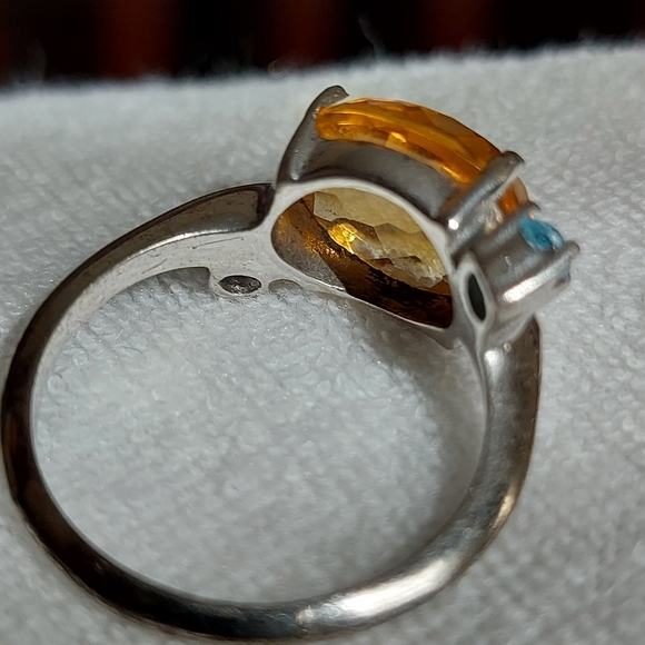 Citrine and Aquamarine Ring - Picture 3 of 3